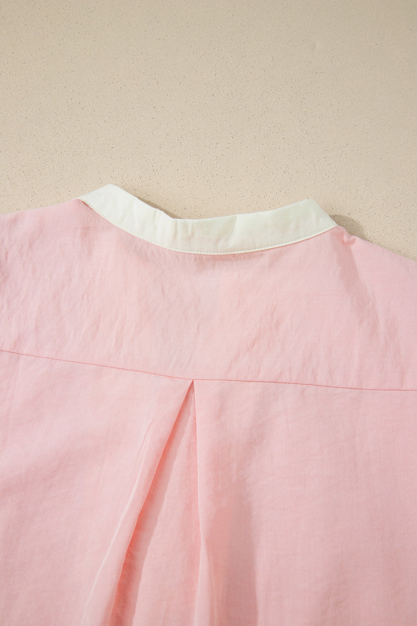 Canton Scallop Color Block Trim Puff Sleeve Mini Dress